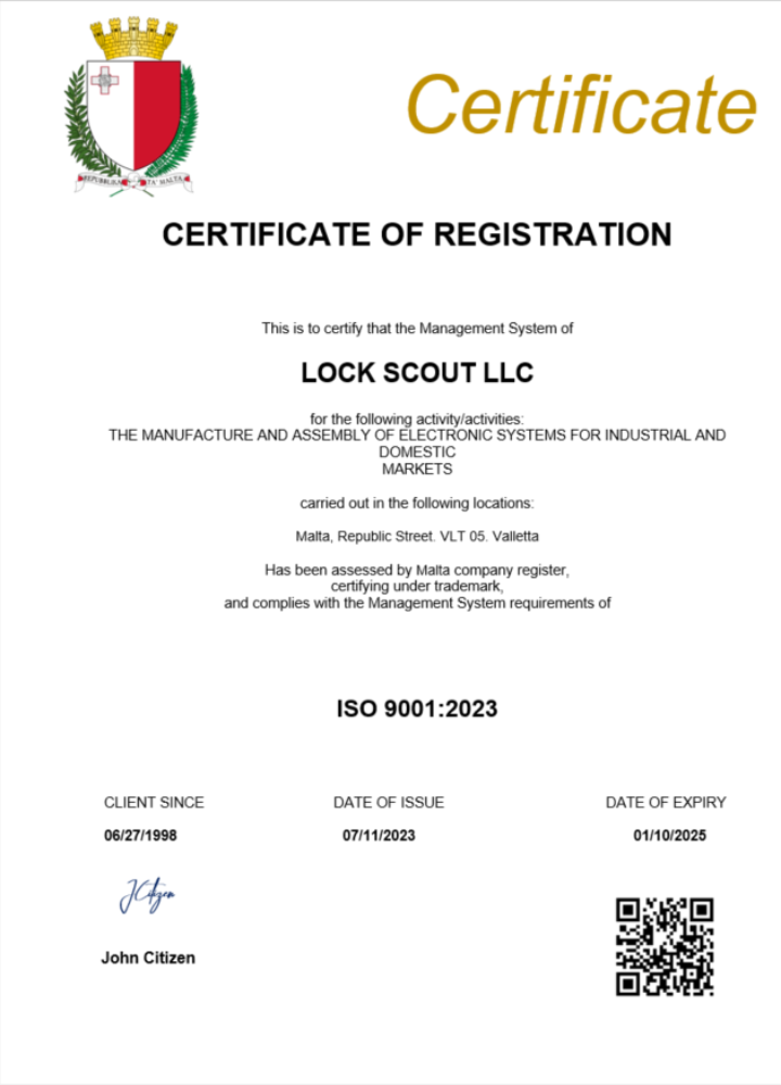 Malta business registration certificate Word and PDF template